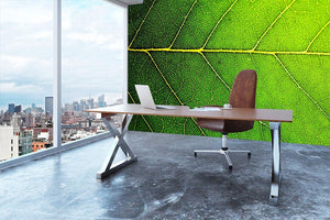 Leaf macro shot Wall Mural Wallpaper - Canvas Art Rocks - 3