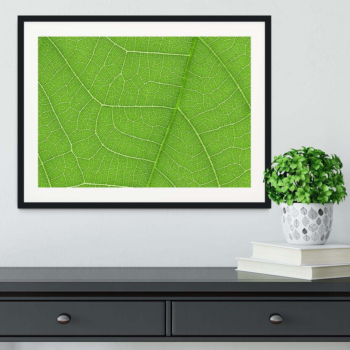 Leaf texture Framed Print - Canvas Art Rocks - 1