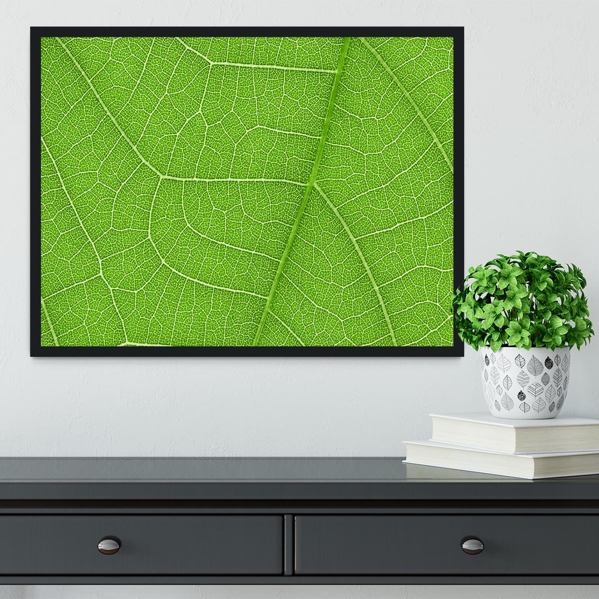 Leaf texture Framed Print - Canvas Art Rocks - 2