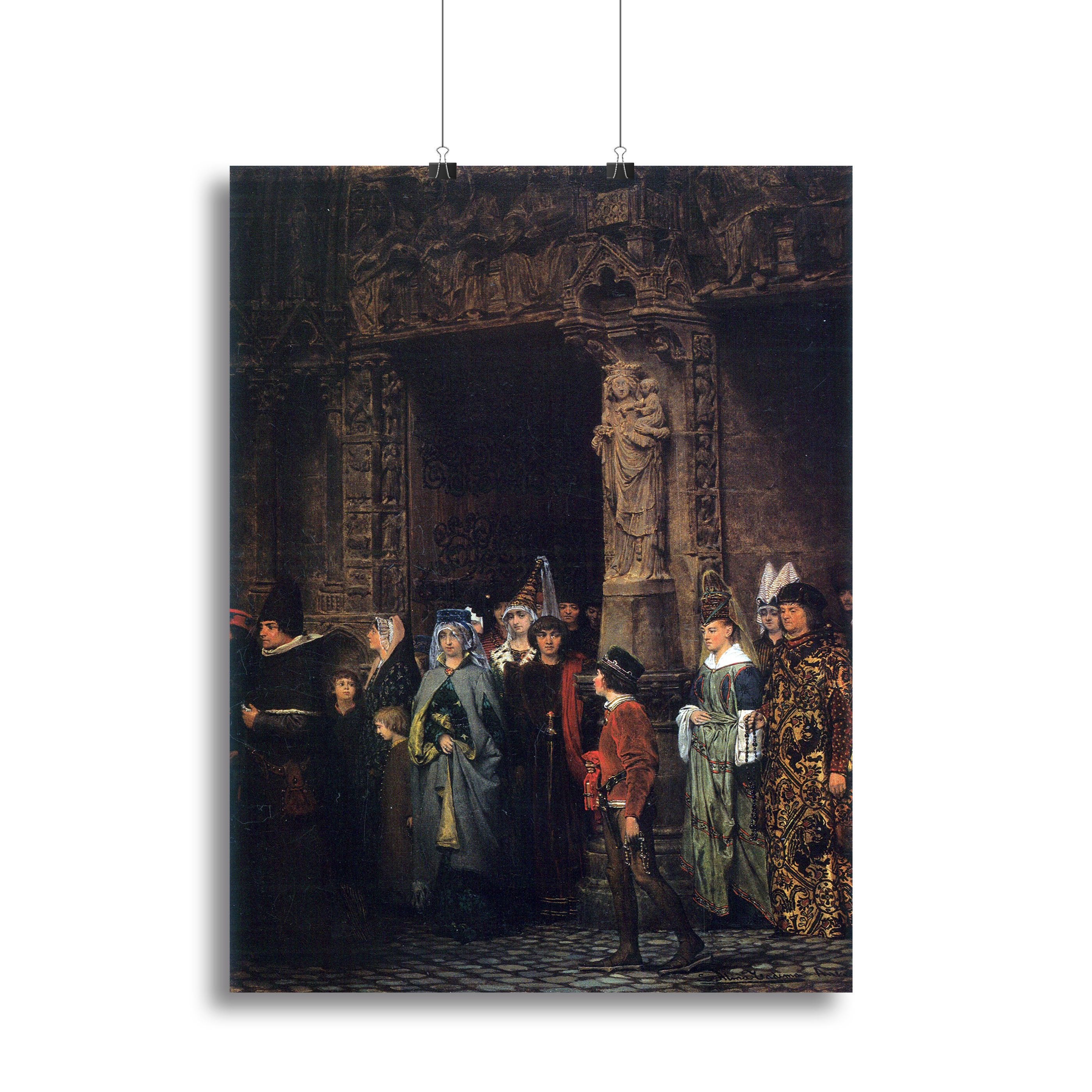 Leaving a church in the 15th Century by Alma Tadema Canvas Print or Poster