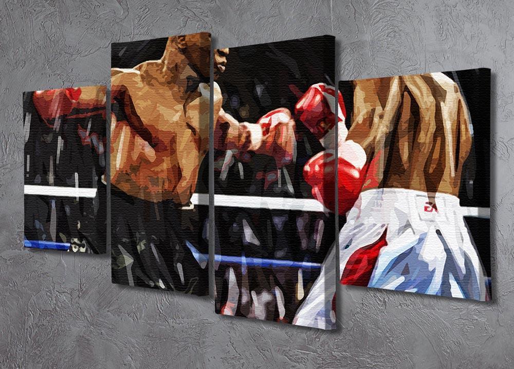 Lennox Lewis v Mike Tyson 4 Split Panel Canvas - Canvas Art Rocks - 2