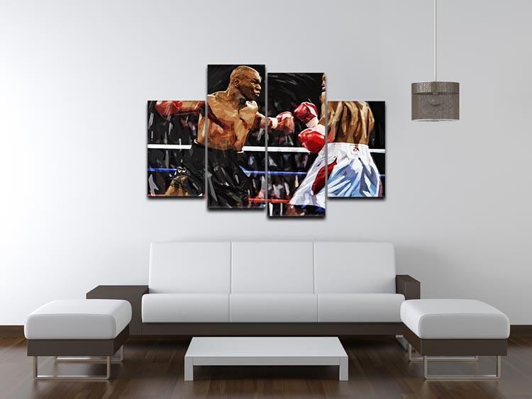 Lennox Lewis v Mike Tyson 4 Split Panel Canvas - Canvas Art Rocks - 3