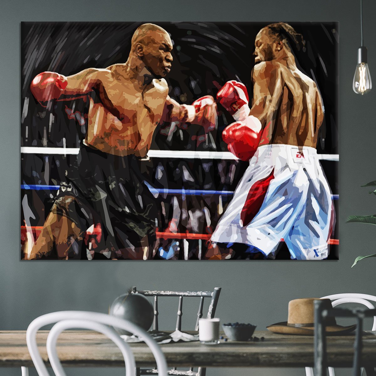 Lennox Lewis v Mike Tyson Canvas Print or Poster