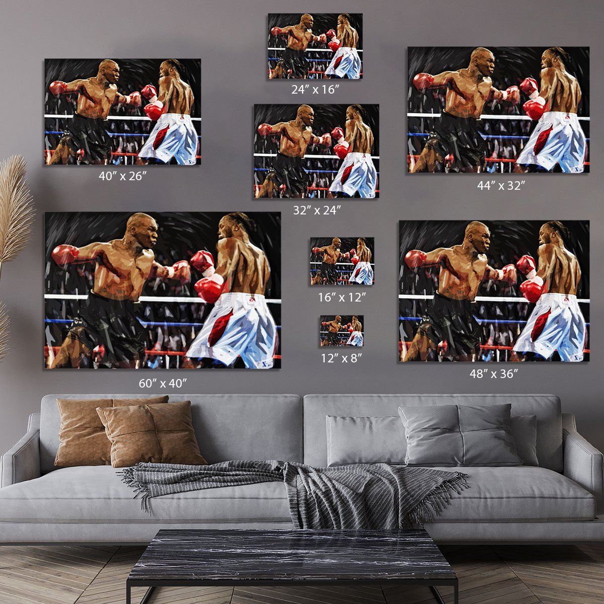 Lennox Lewis v Mike Tyson Canvas Print or Poster