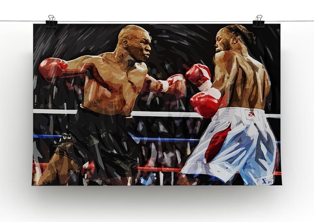 Lennox Lewis v Mike Tyson Canvas Print or Poster - Canvas Art Rocks - 2