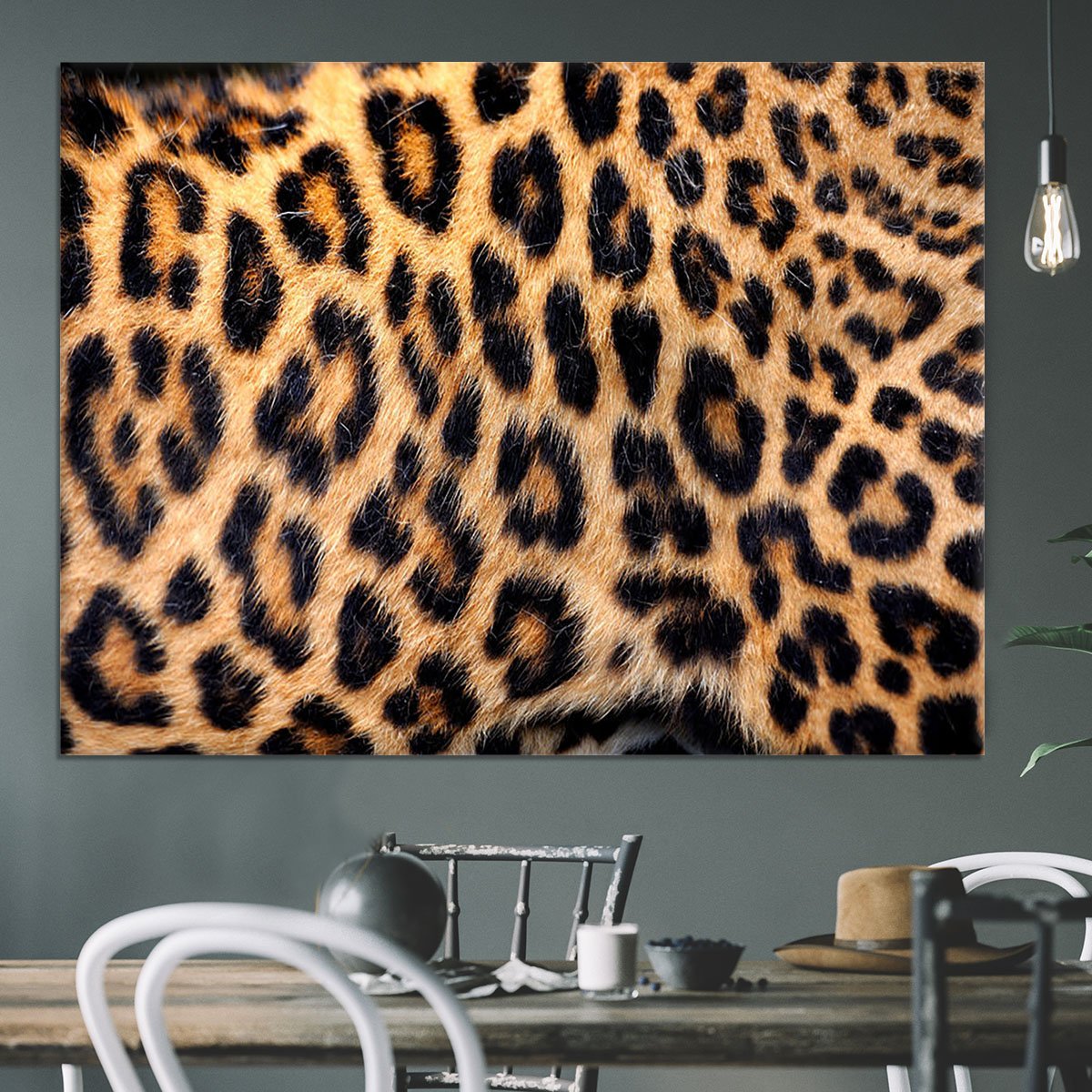 Leopard skin texture Canvas Print or Poster