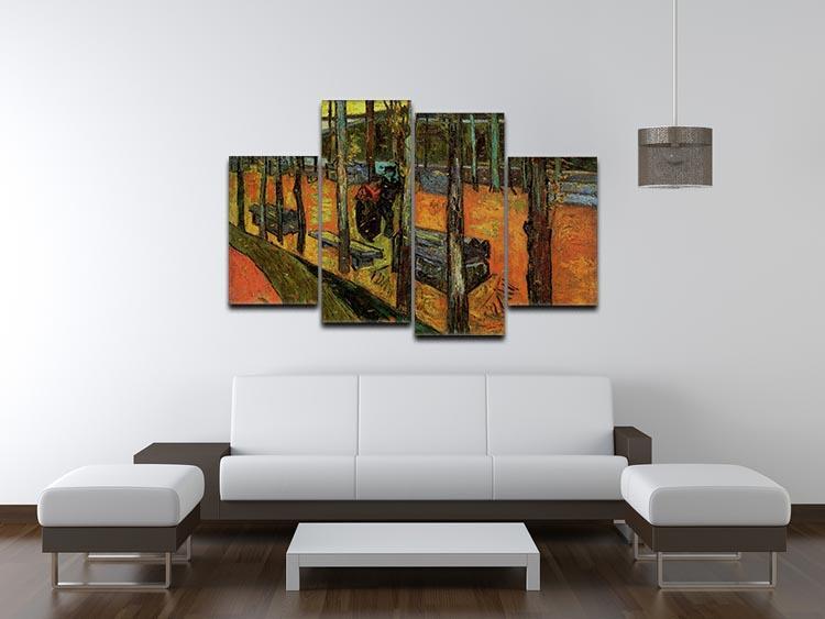 Les Alyscamps 2 by Van Gogh 4 Split Panel Canvas - Canvas Art Rocks - 3