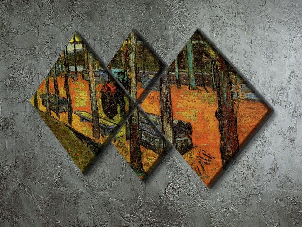 Les Alyscamps 2 by Van Gogh 4 Square Multi Panel Canvas - Canvas Art Rocks - 2