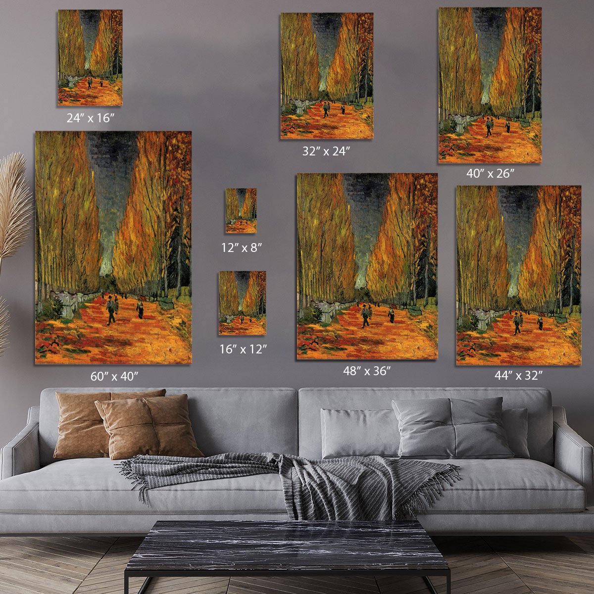 Les Alyscamps 3 by Van Gogh Canvas Print or Poster