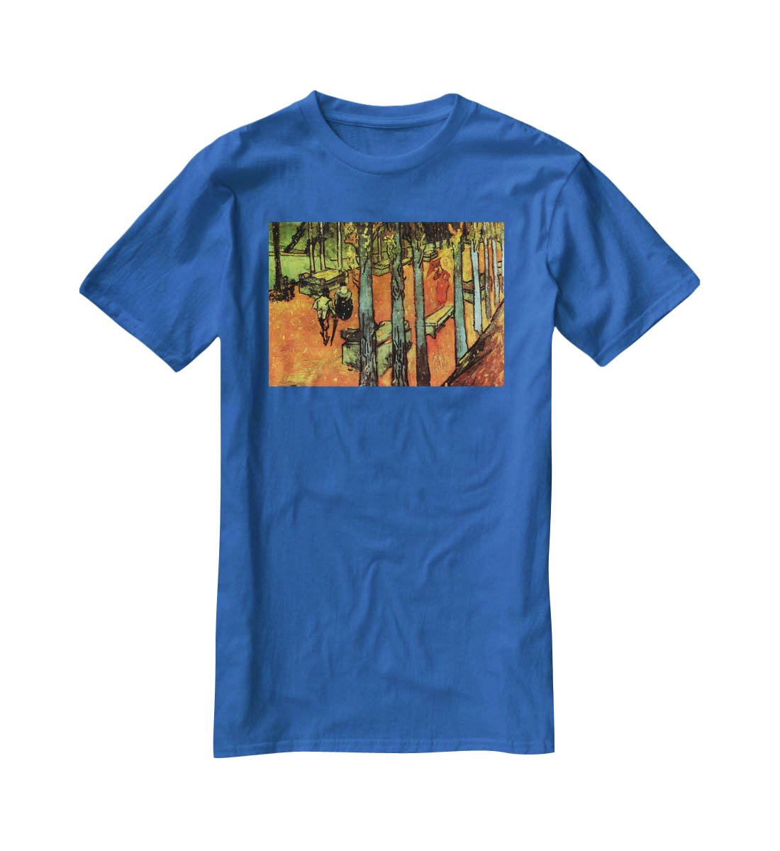 Les Alyscamps Falling Autumn Leaves by Van Gogh T-Shirt - Canvas Art Rocks - 2