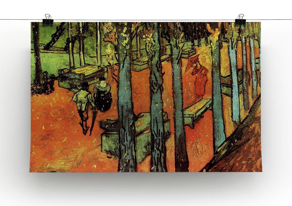 Les Alyscamps Falling Autumn Leaves by Van Gogh Canvas Print & Poster - Canvas Art Rocks - 2