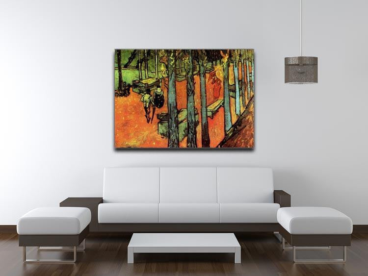 Les Alyscamps Falling Autumn Leaves by Van Gogh Canvas Print & Poster - Canvas Art Rocks - 4