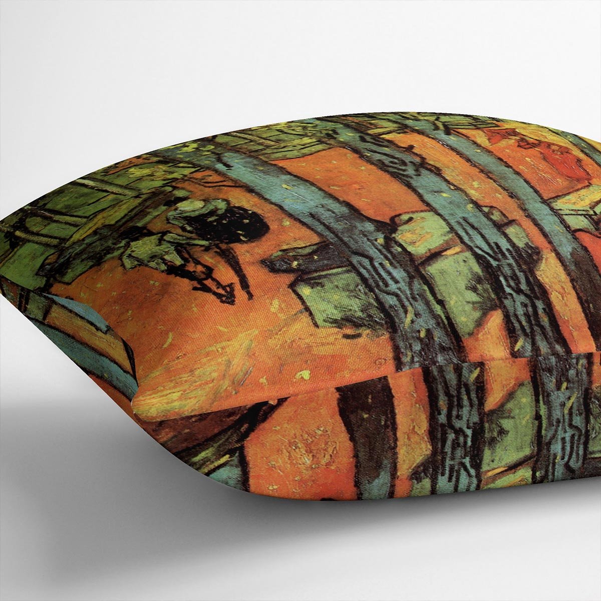 Les Alyscamps Falling Autumn Leaves by Van Gogh Throw Pillow