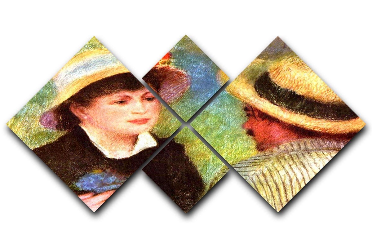 Les Canotiers by Renoir 4 Square Multi Panel Canvas  - Canvas Art Rocks - 1