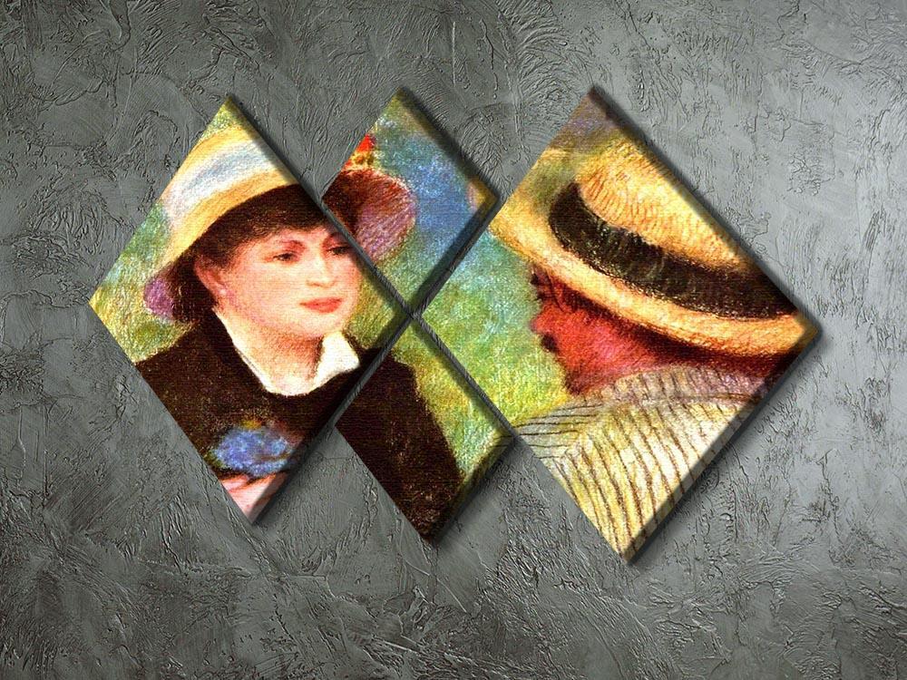 Les Canotiers by Renoir 4 Square Multi Panel Canvas - Canvas Art Rocks - 2