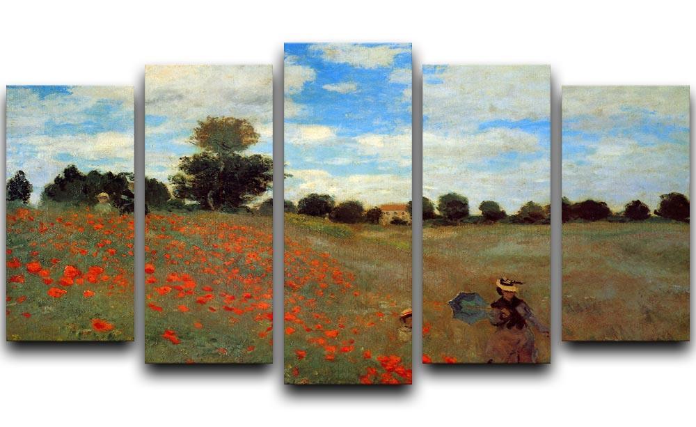 Les Coqueliquots 5 Split Panel Canvas  - Canvas Art Rocks - 1