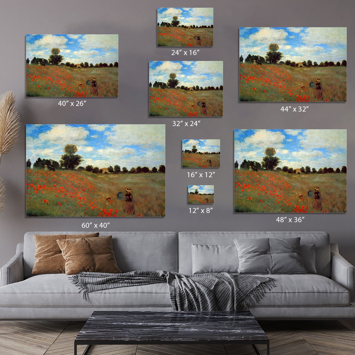 Les Coqueliquots Canvas Print or Poster