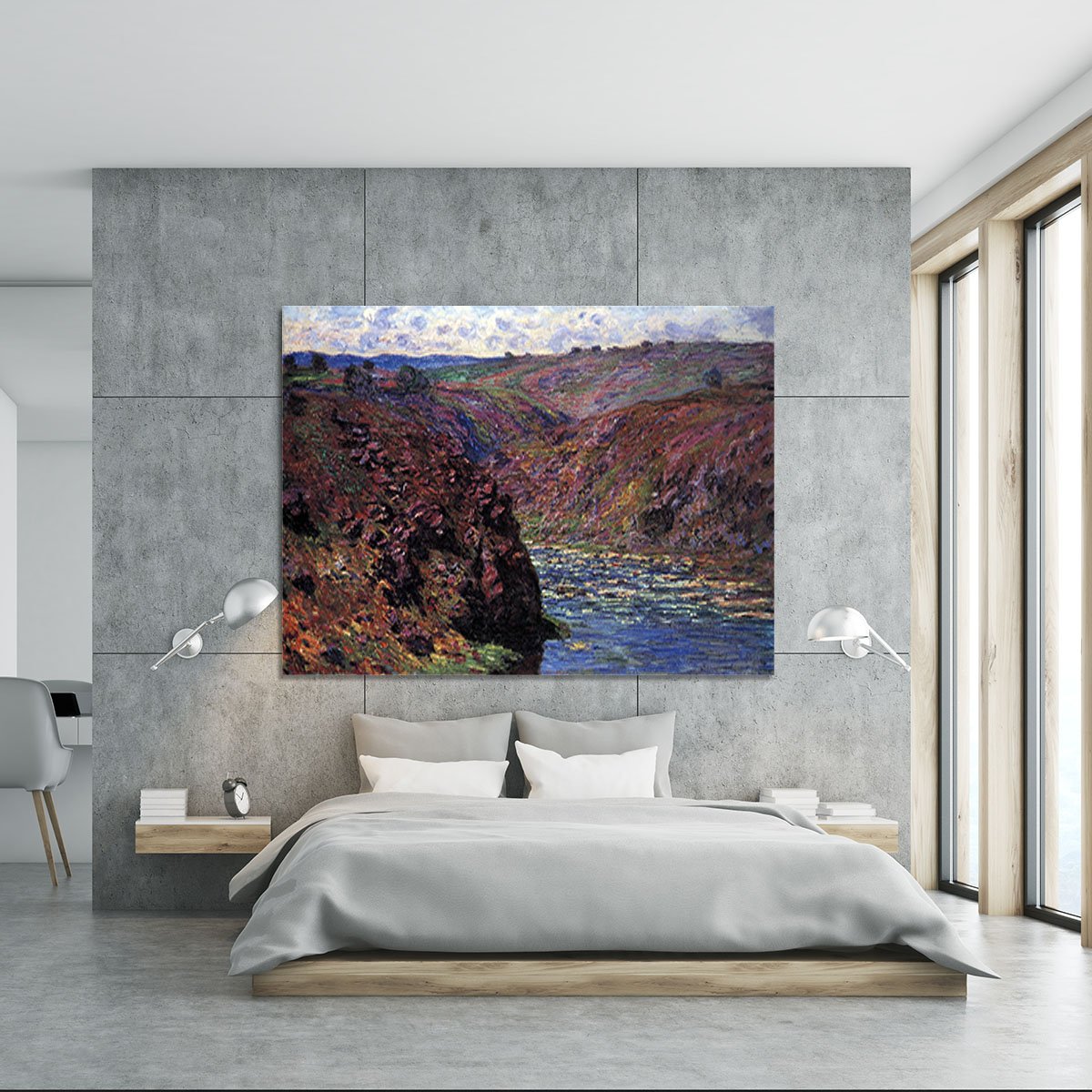 Les Eaux Semblantes in the sunlight by Monet Canvas Print or Poster