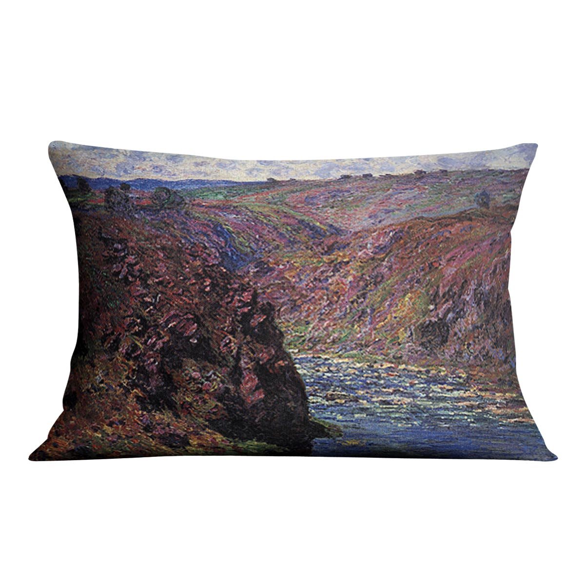 Les Eaux Semblantes in the sunlight by Monet Throw Pillow