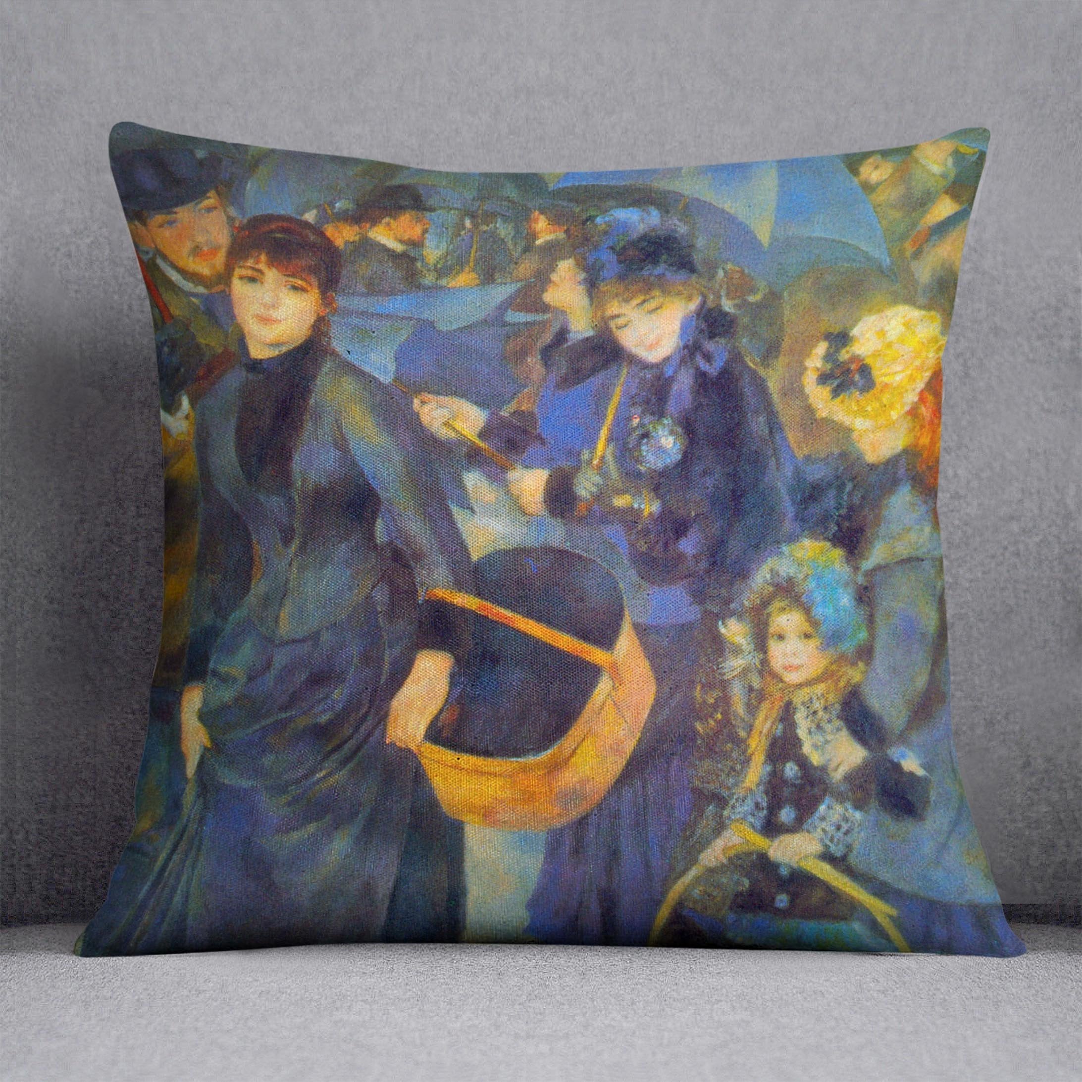 Les Para Pluies by Renoir Throw Pillow