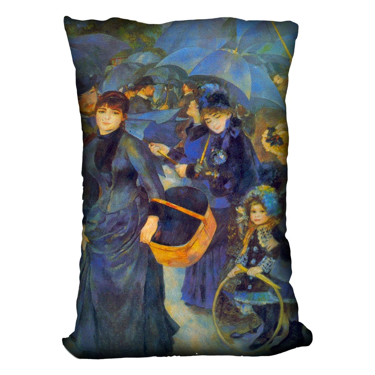 Les Para Pluies by Renoir Throw Pillow