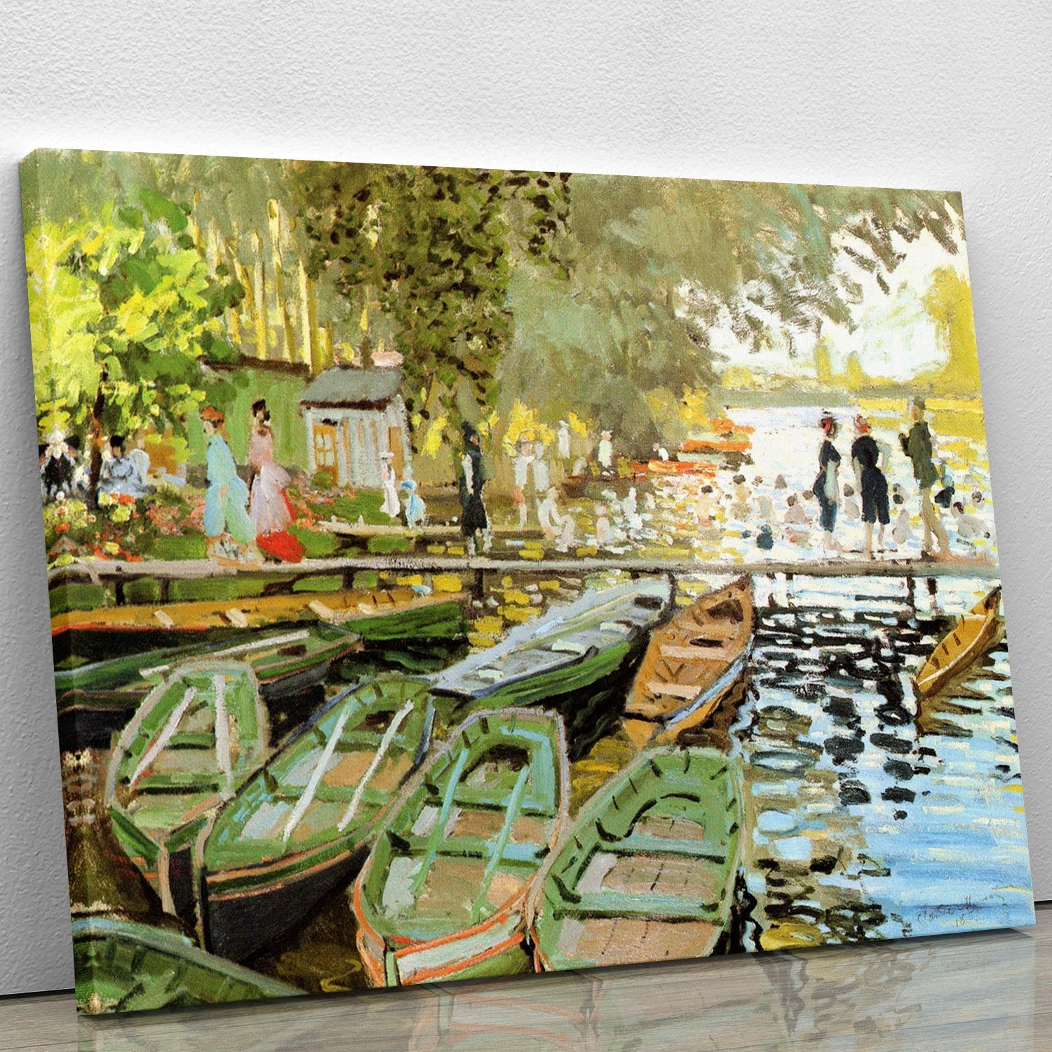 Les bain de la Grenouillere by Monet Canvas Print or Poster
