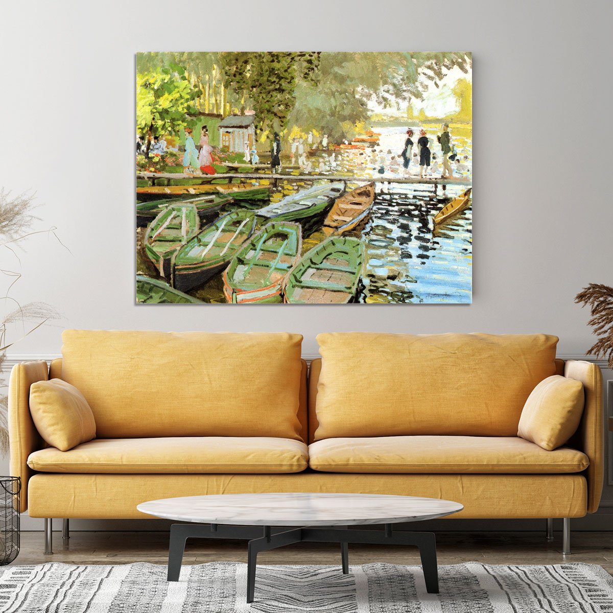 Les bain de la Grenouillere by Monet Canvas Print or Poster