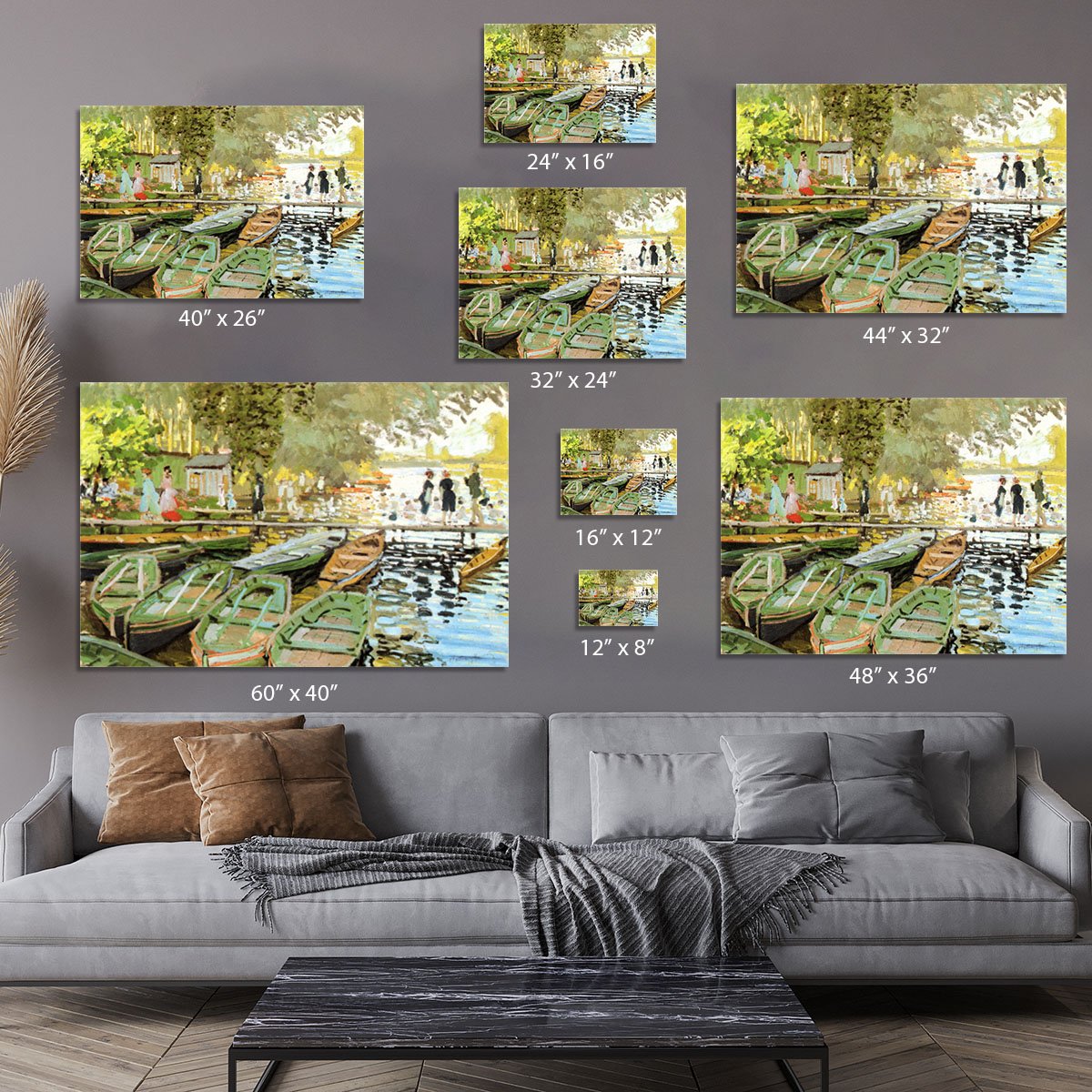 Les bain de la Grenouillere by Monet Canvas Print or Poster
