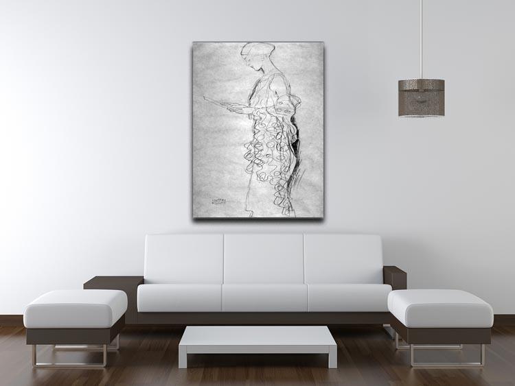 Lesendes girl in profile by Klimt Canvas Print or Poster - Canvas Art Rocks - 4