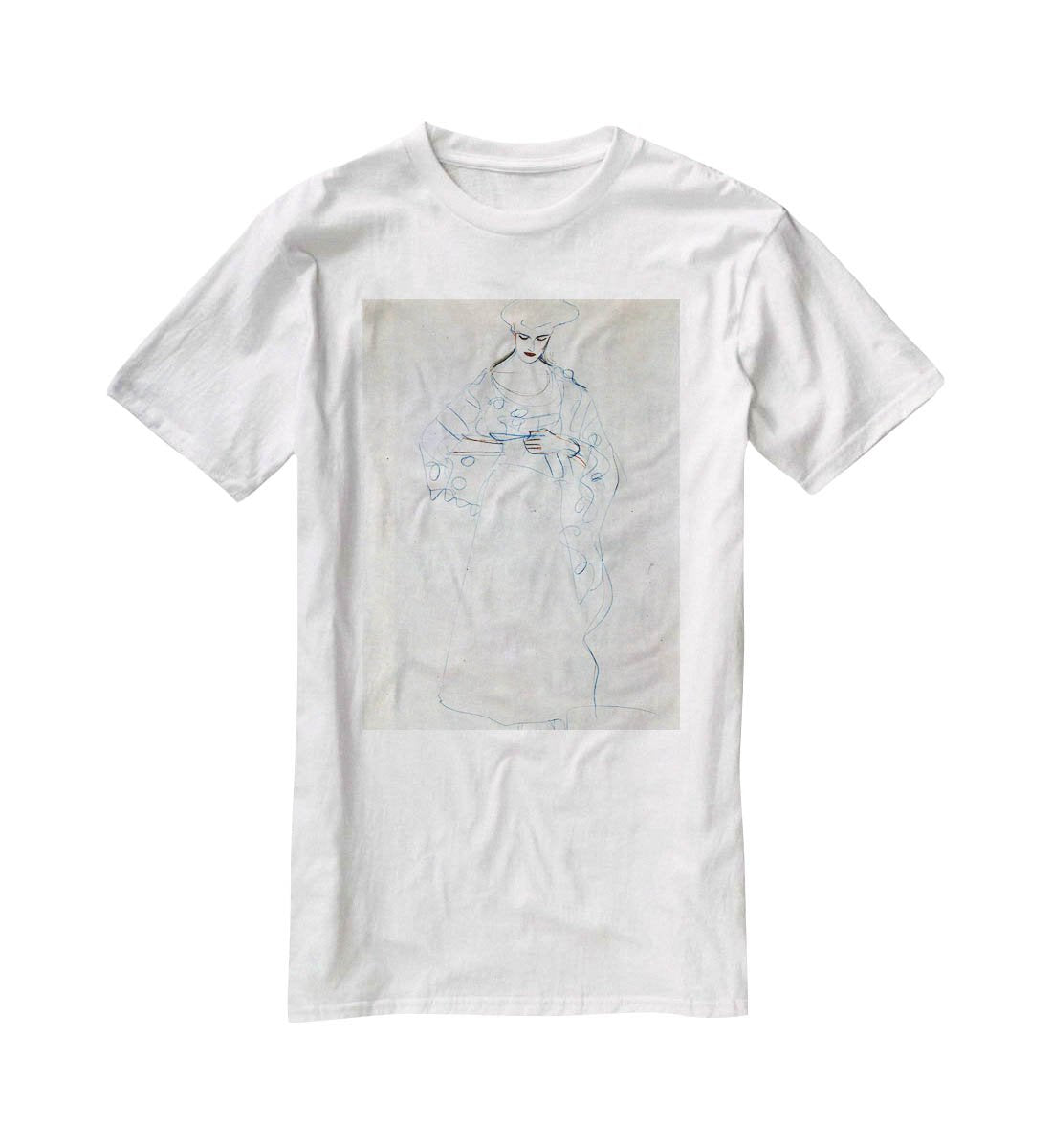 Lesendes girls by Klimt T-Shirt - Canvas Art Rocks - 5