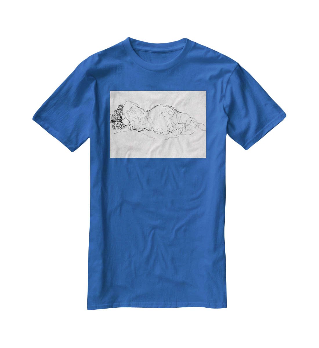 Liegende back figure by Klimt T-Shirt - Canvas Art Rocks - 2