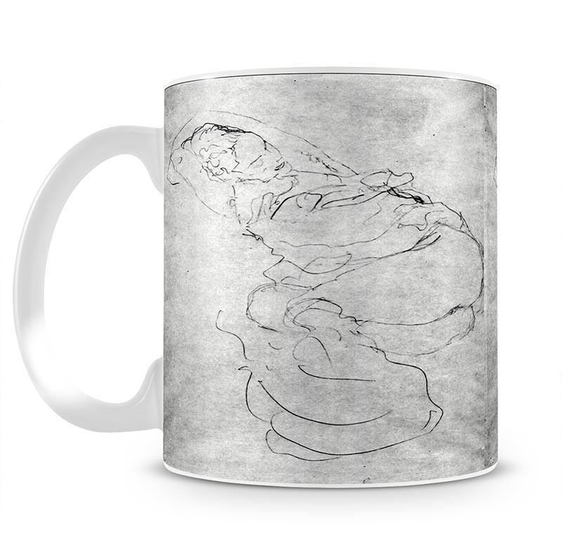 Liegender female over the head with entangled arms by Klimt Mug - Canvas Art Rocks - 2