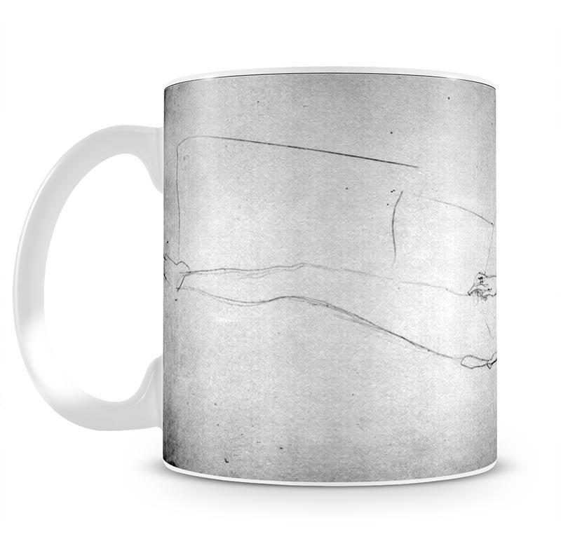 Liegender female with right leg by Klimt Mug - Canvas Art Rocks - 2