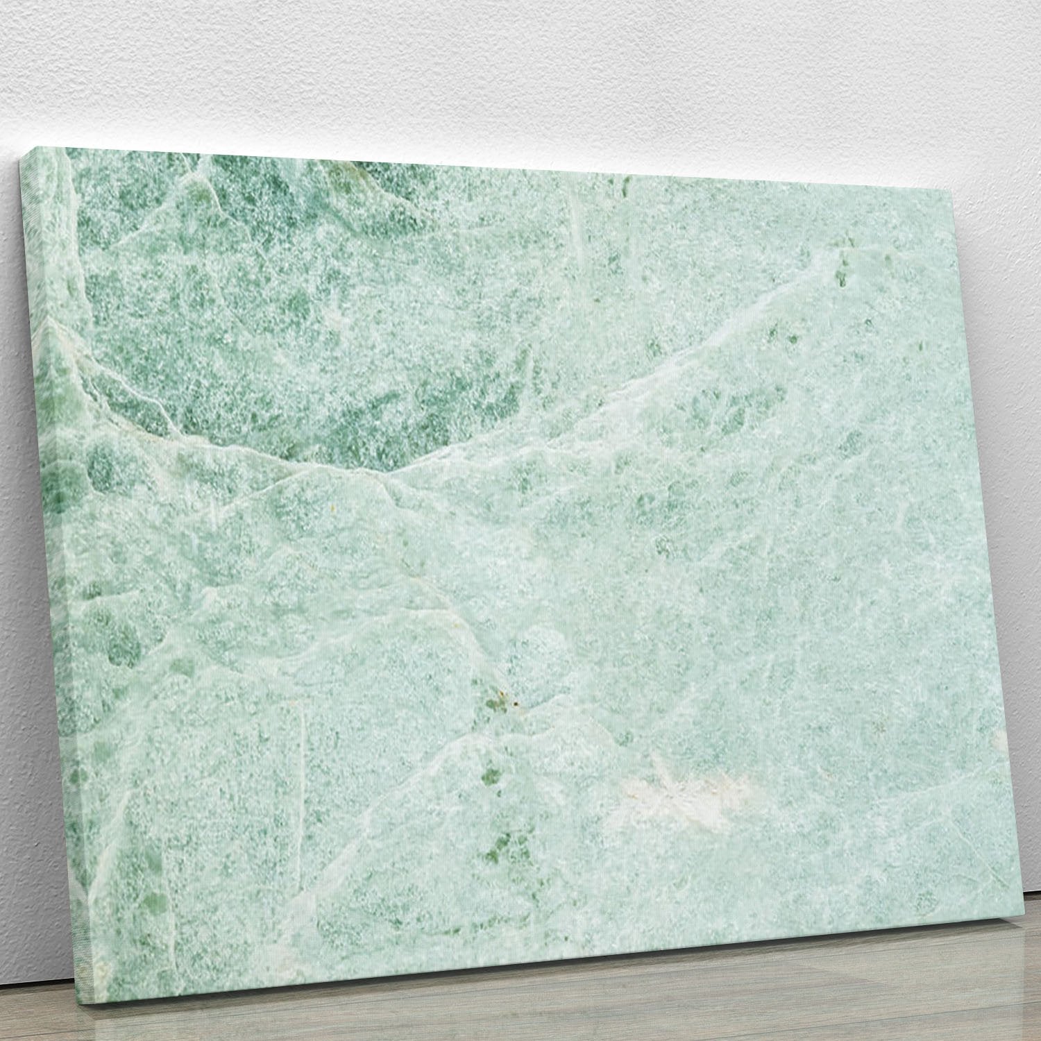 Light Green Cracked Marble Canvas Print or Poster