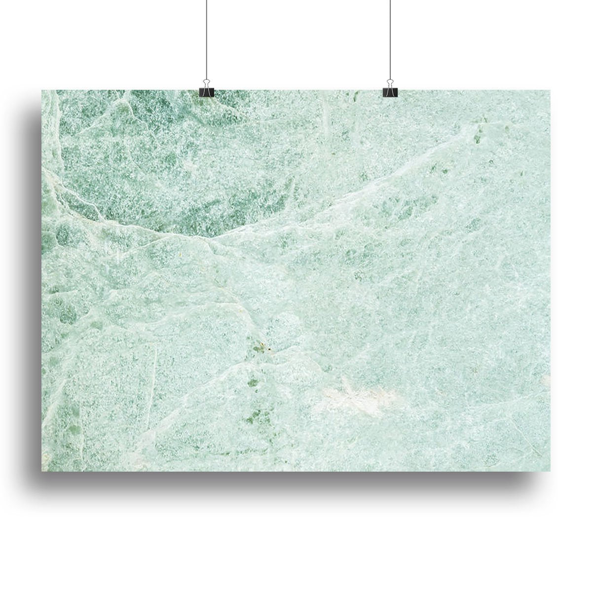 Light Green Cracked Marble Canvas Print or Poster