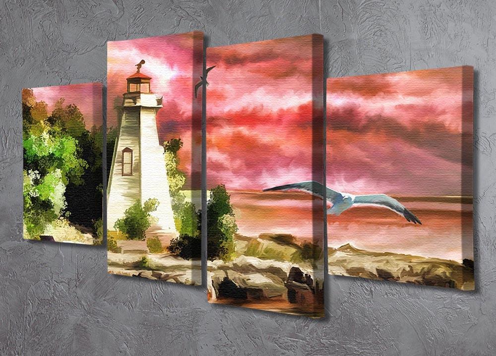 Lighthouse 4 Split Panel Canvas - Canvas Art Rocks - 2