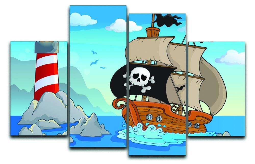 Lighthouse theme image 5 4 Split Panel Canvas  - Canvas Art Rocks - 1