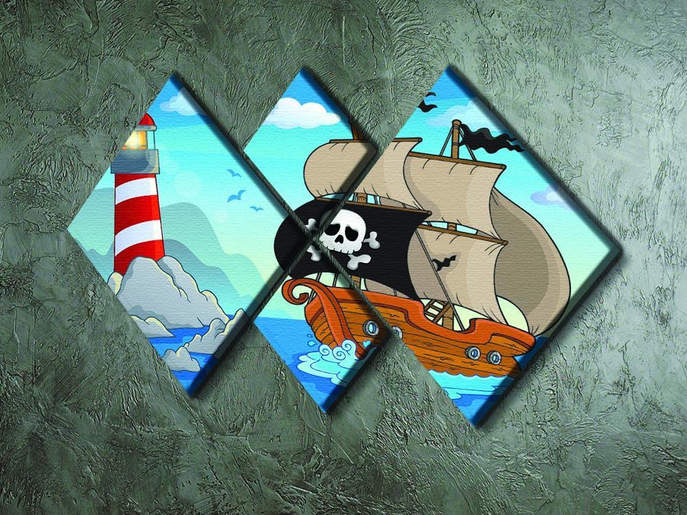 Lighthouse theme image 5 4 Square Multi Panel Canvas - Canvas Art Rocks - 2