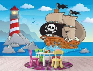 Lighthouse theme image 5 Wall Mural Wallpaper - Canvas Art Rocks - 2