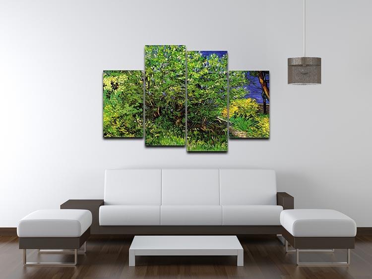 Lilacs by Van Gogh 4 Split Panel Canvas - Canvas Art Rocks - 3