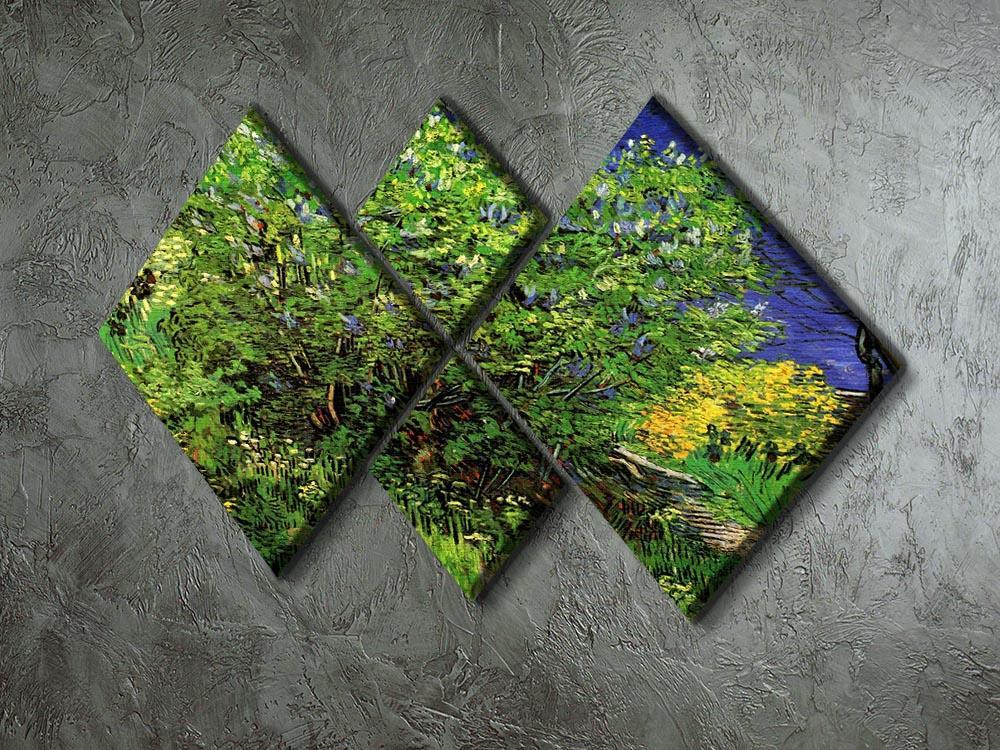 Lilacs by Van Gogh 4 Square Multi Panel Canvas - Canvas Art Rocks - 2