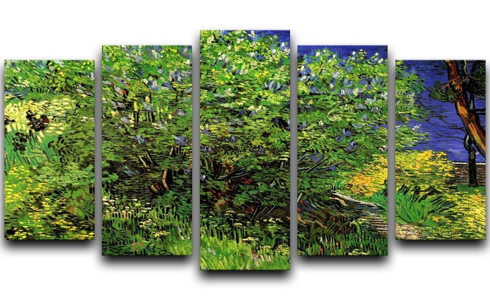 Lilacs by Van Gogh 5 Split Panel Canvas  - Canvas Art Rocks - 1