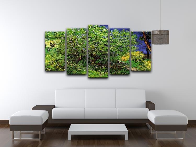 Lilacs by Van Gogh 5 Split Panel Canvas - Canvas Art Rocks - 3