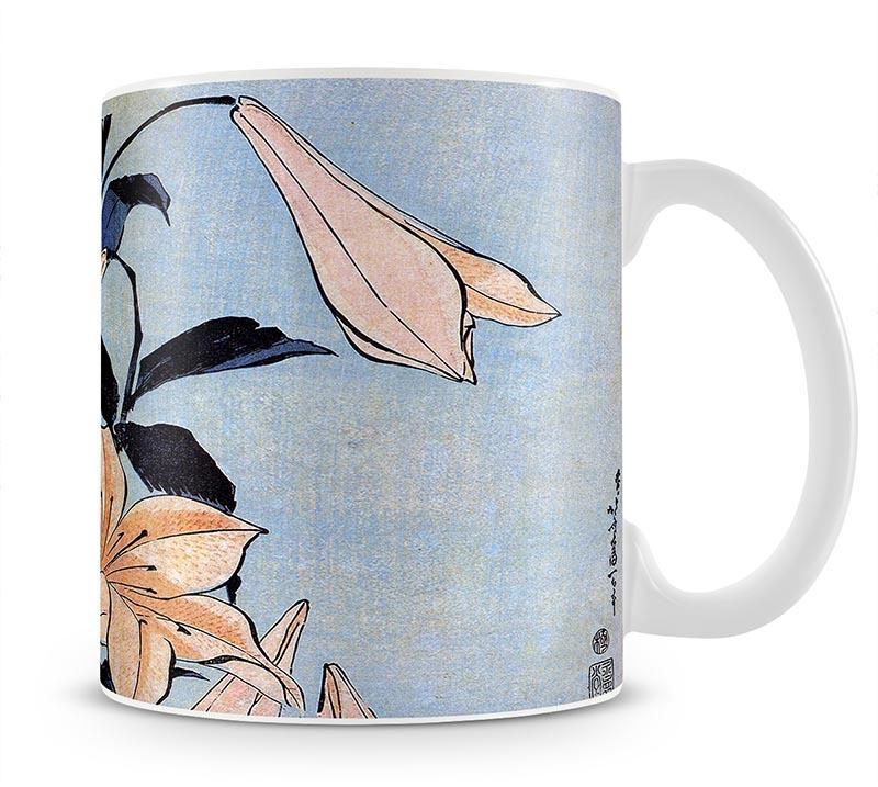 Lilies by Hokusai Mug - Canvas Art Rocks - 1