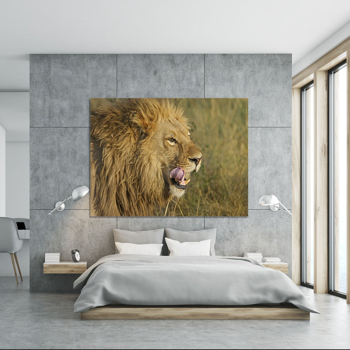 Lion Head Canvas Print or Poster