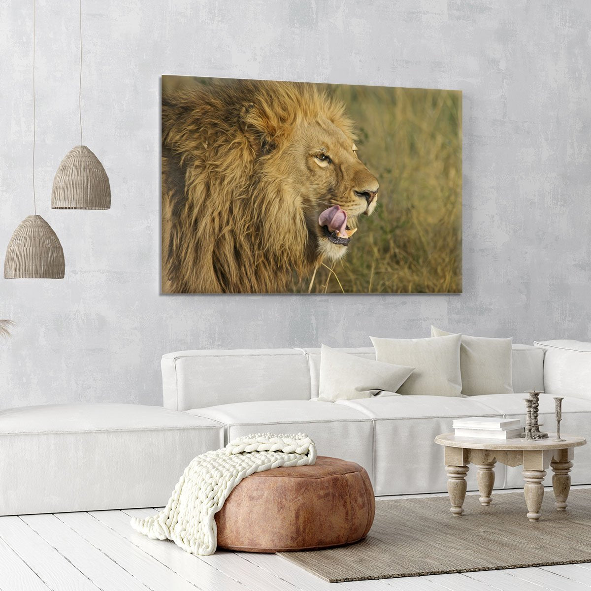 Lion Head Canvas Print or Poster