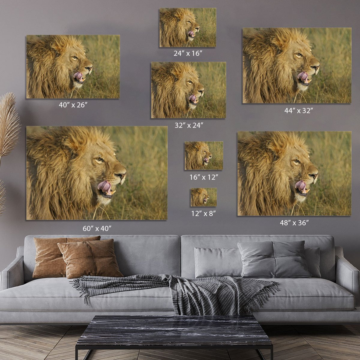 Lion Head Canvas Print or Poster