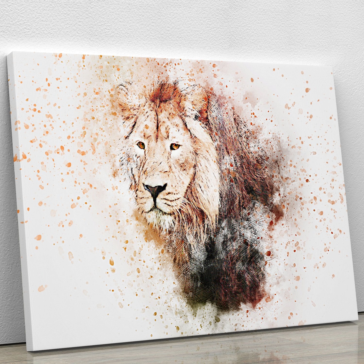 Lion Splatter Canvas Print or Poster