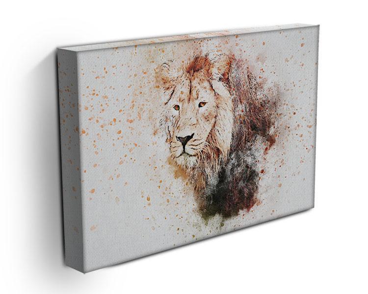 Lion Splatter Canvas Print or Poster - Canvas Art Rocks - 3