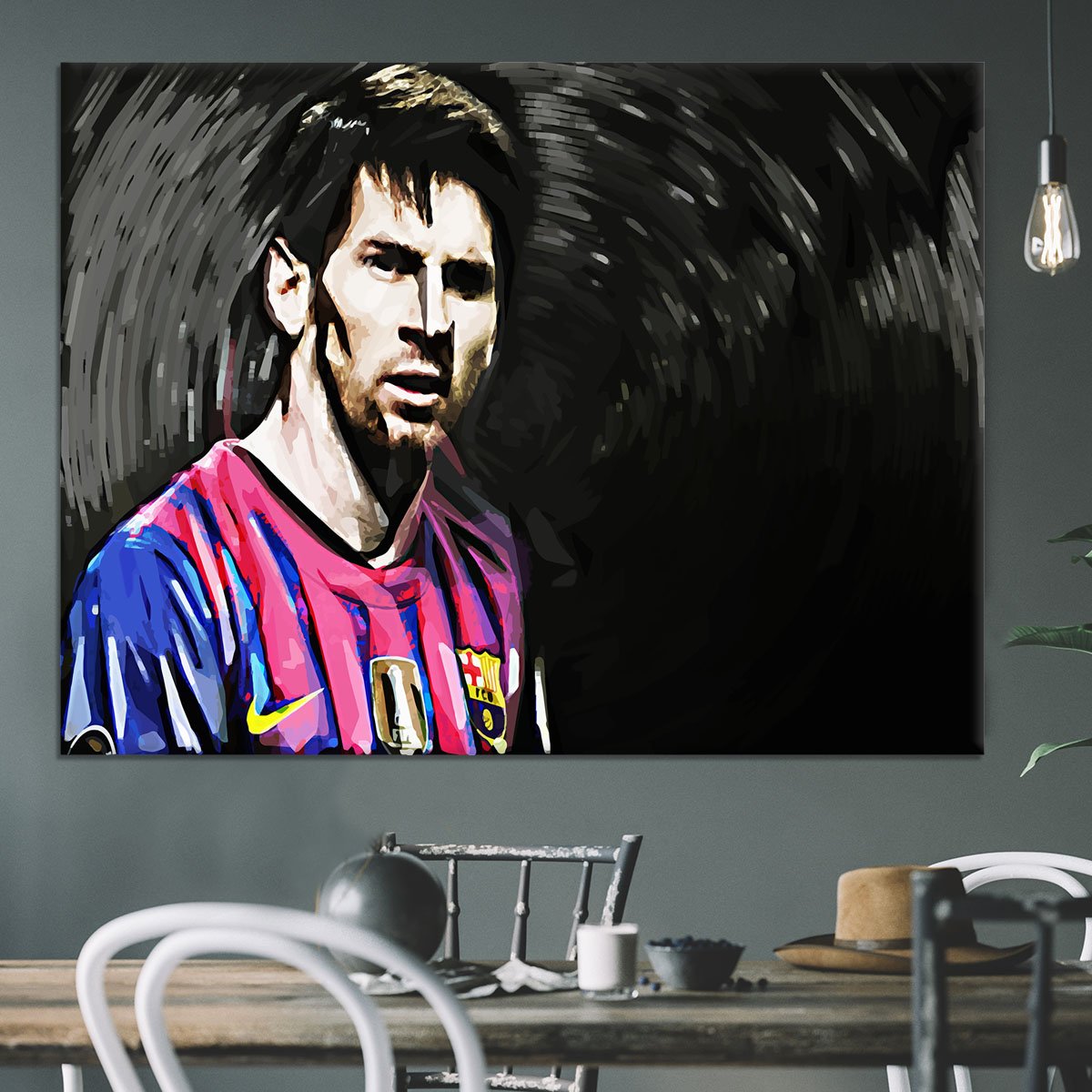 Lionel Messi Close Up Canvas Print or Poster